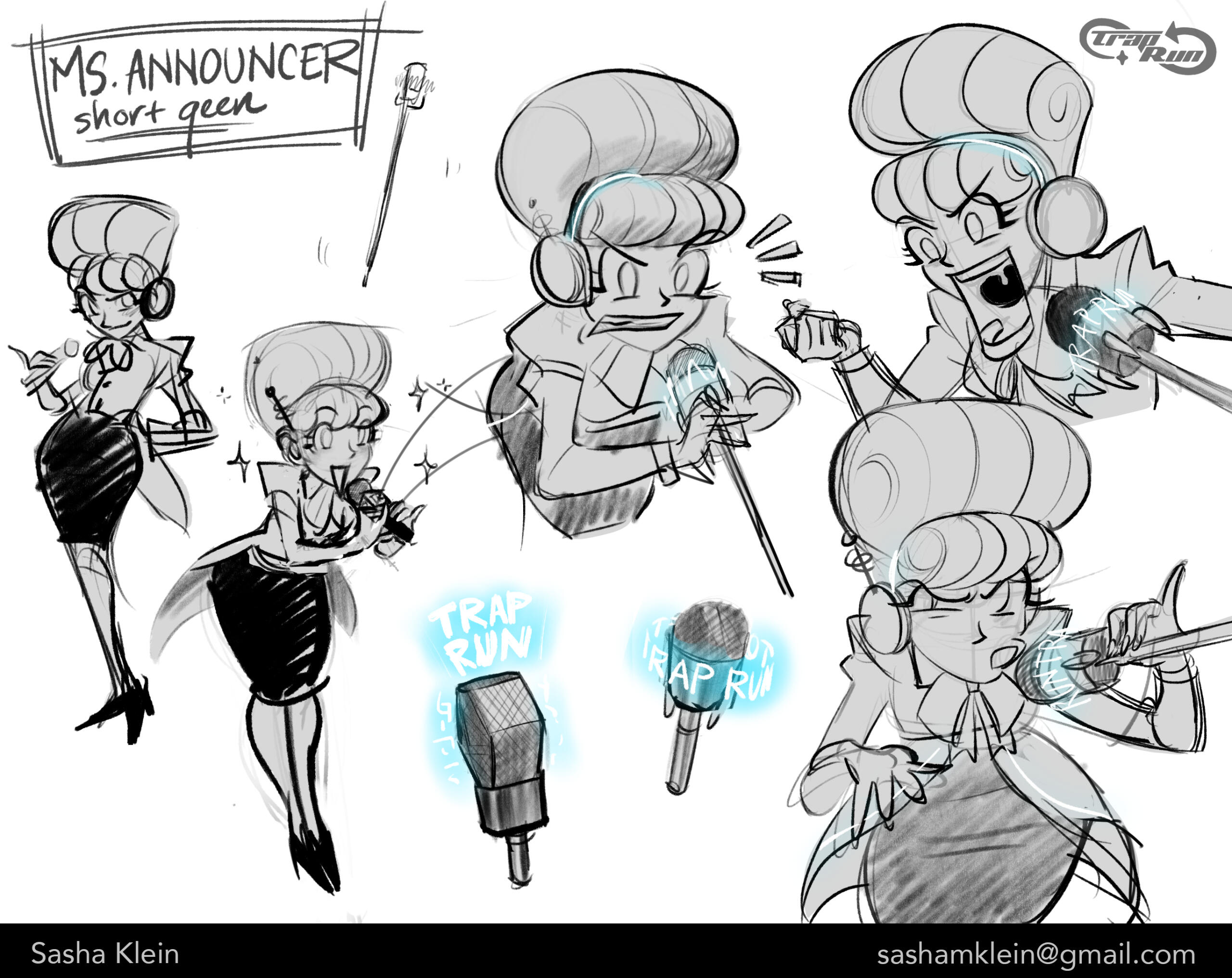 Ms. Announcer- Character Expressions